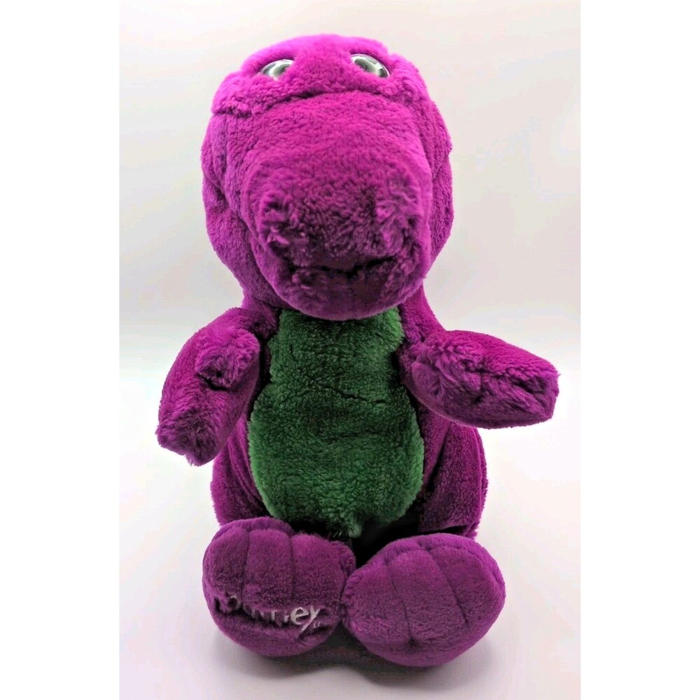 Barney the Dinosaur Plush 14” Closed Mouth Purple The Lyons Group Vintage 1992
